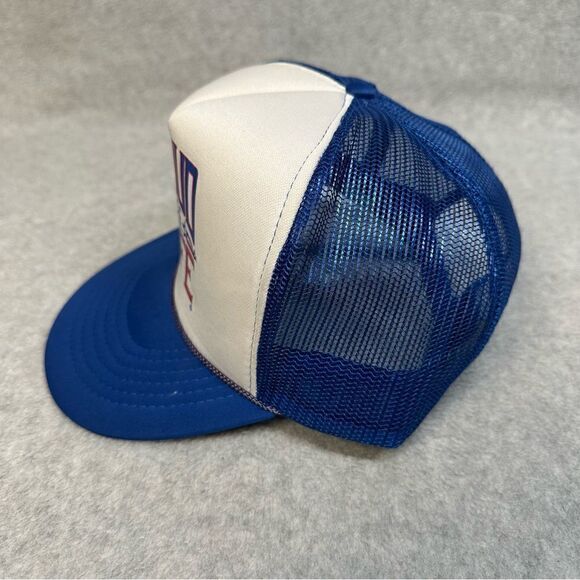 Proud To Be Safe Trucker Hat White Blue Mesh SnapBack Foam Rope Brim Foam Casual - Picture 4 of 9
